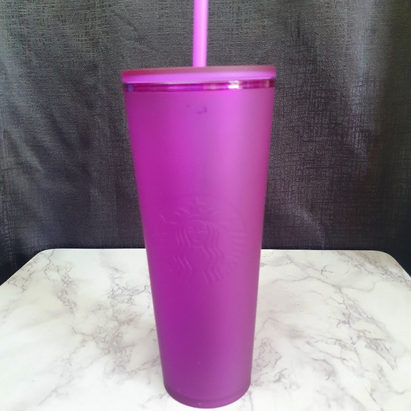 Starbucks Valentines 2022 Matte Purple Soft Touch Tumbler - Picture 3 of 5